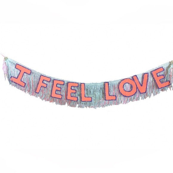 I Feel Love Fringe Banner Fun Cult Large - Custom gold